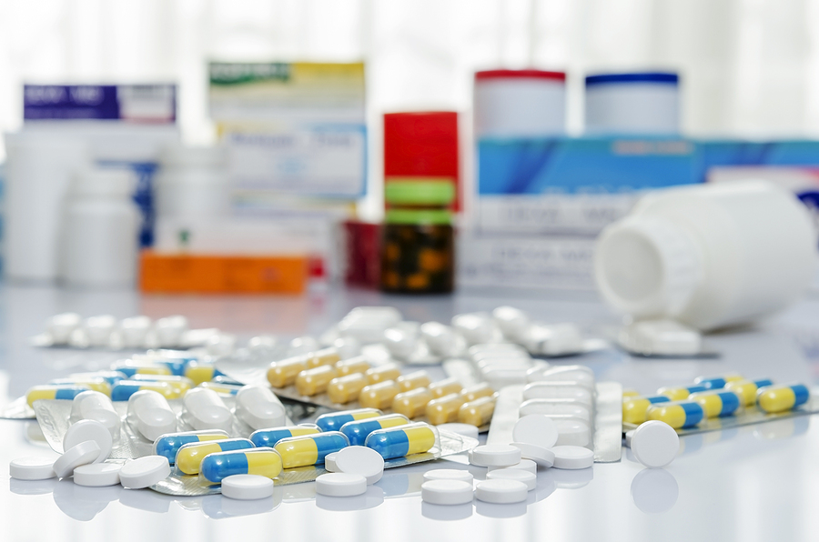 Filing Claims for Defective Drugs, Variety of medicines and drugs on table