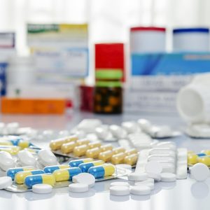Filing Claims for Defective Drugs, Variety of medicines and drugs on table